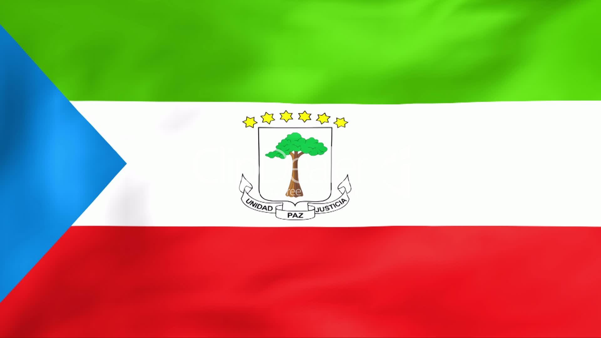 Flag Of Guinea Ecuatorial Royaltyfree video and stock